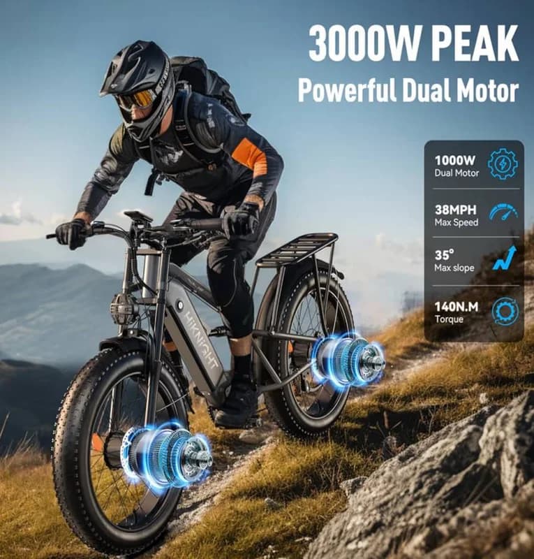 NEW: 2025 HiKNiGHT H6 Fat Tire Ebike 3000W Dual Motor 3