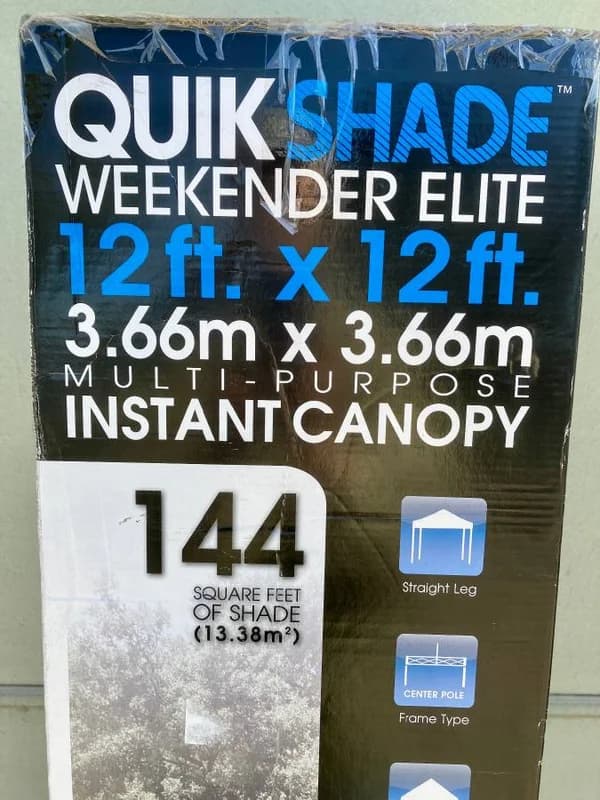 Pop Up Shade Structure Canopy 12 X 12 New 3