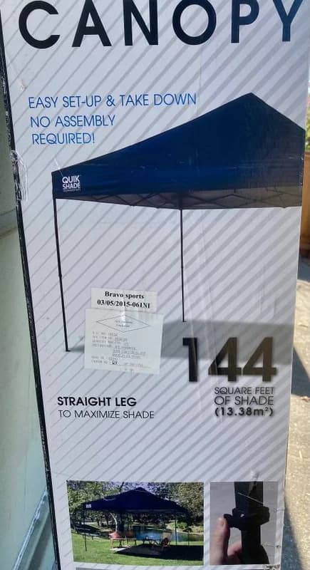 Pop Up Shade Structure Canopy 12 X 12 New 4