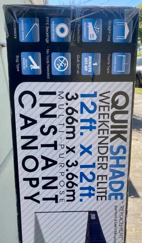 Pop Up Shade Structure Canopy 12 X 12 New 5