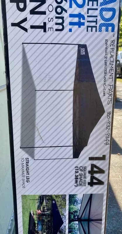 Pop Up Shade Structure Canopy 12 X 12 New 14