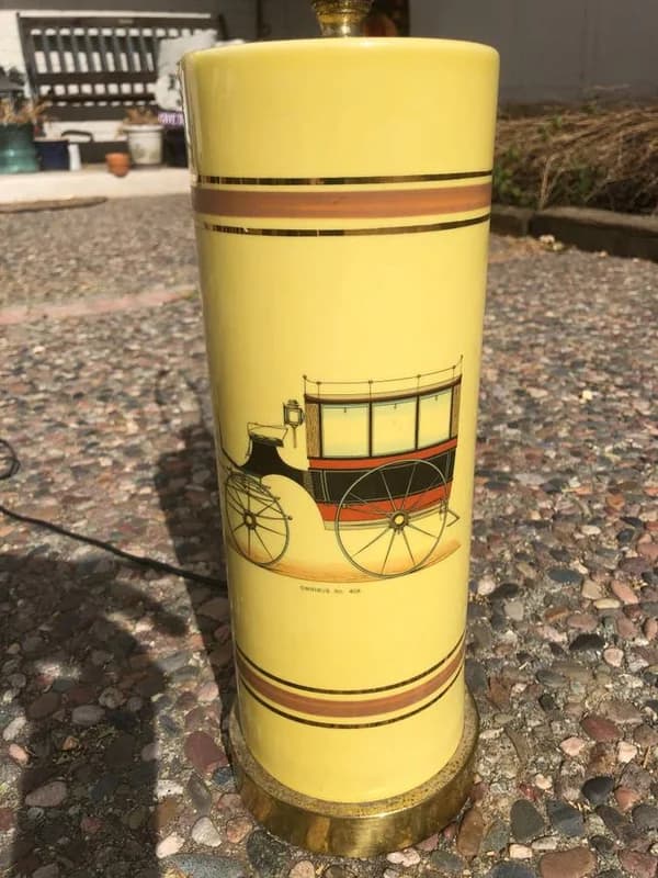 2 Table Lamps- Solid Brass Geodesic Dome Lamp $35 and Ceramic Lamp $10