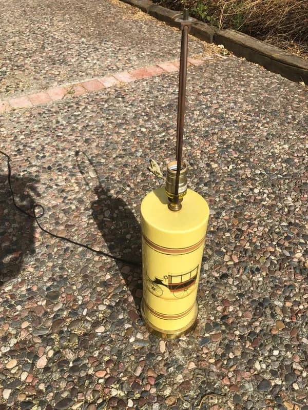 2 Table Lamps- Solid Brass Geodesic Dome Lamp $35 and Ceramic Lamp $10 8