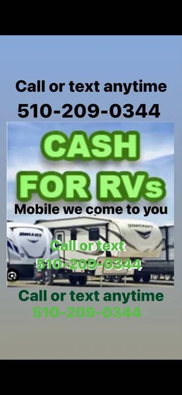 Mobile RV dealer we come to you with cash. Call for a free price quote 2