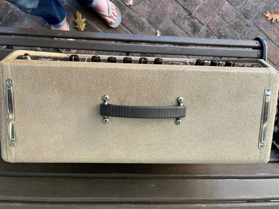 1960s Fender "Pro-Amp" Brownface Vintage Tube Amp w/ 15" Speaker 12