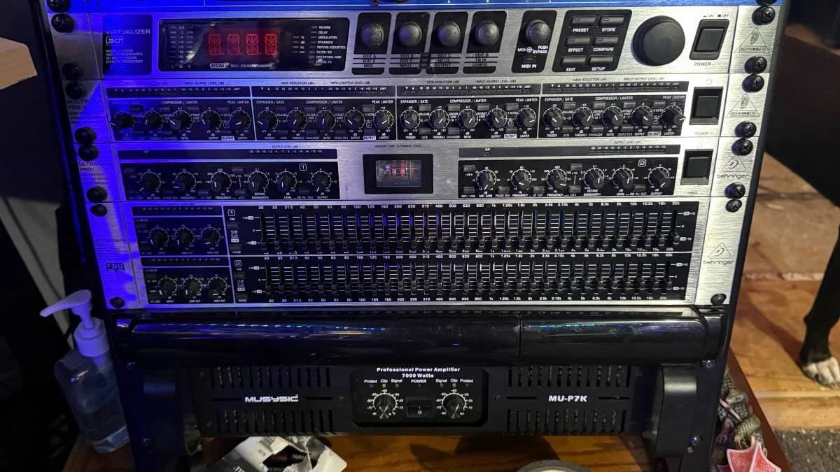 PA system rack mount gear in Yamaha cabinets 2