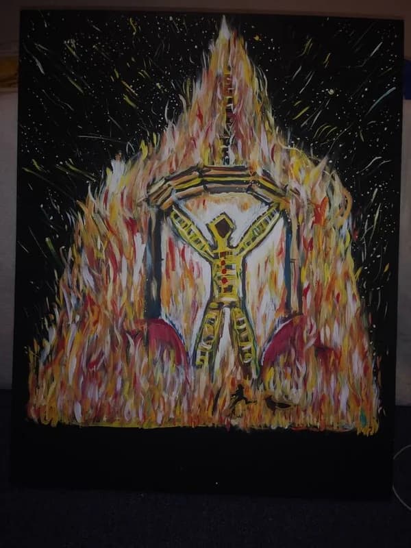 The Burningman Painting Original Artwork 2