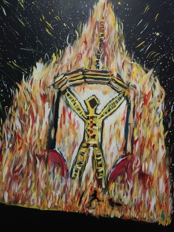 The Burningman Painting Original Artwork 4