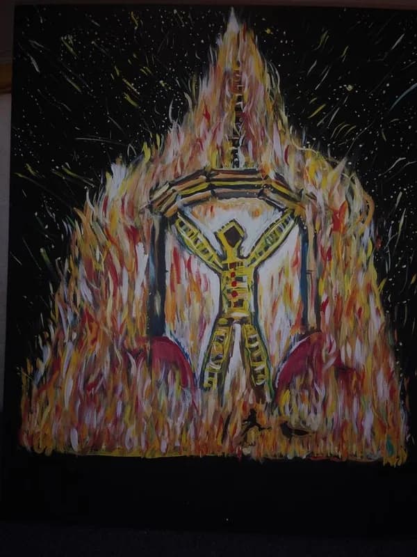 The Burningman Painting Original Artwork 3