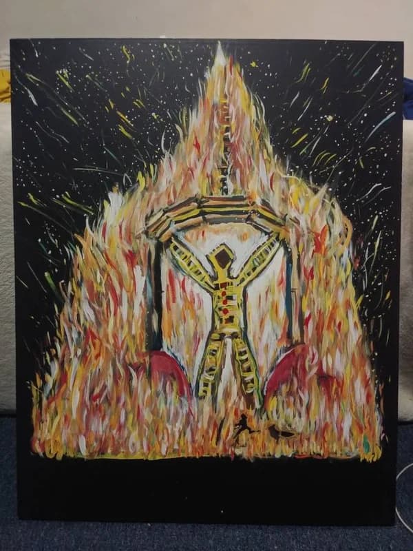 The Burningman Painting Original Artwork