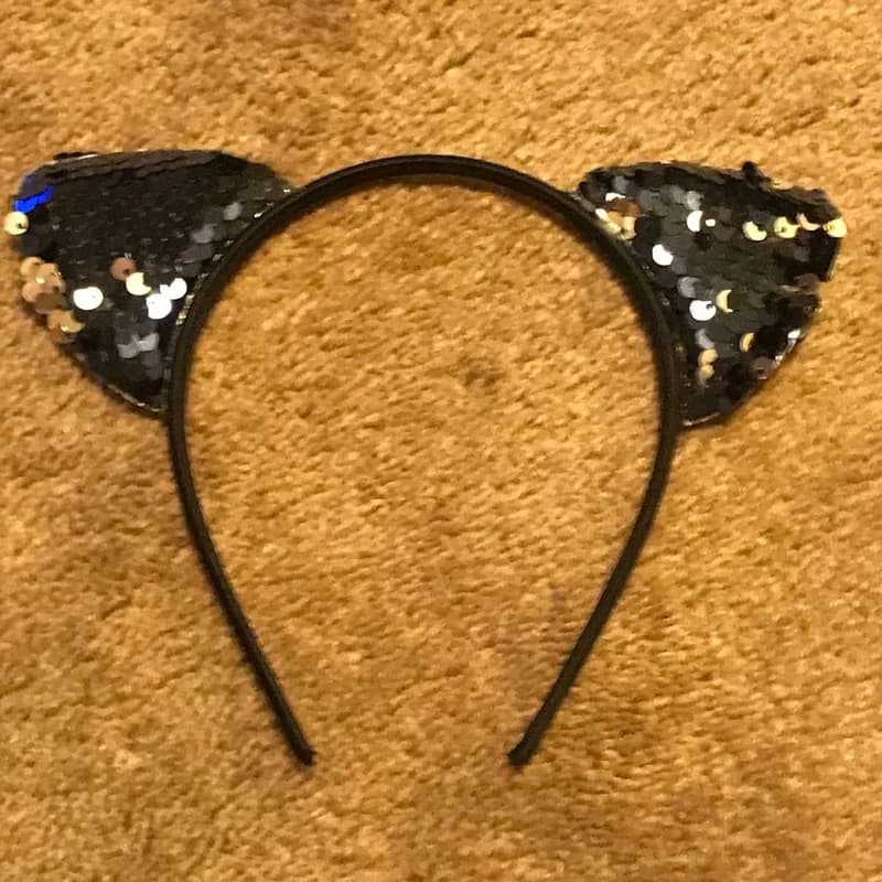 Head Band Halloween New Years Eve Costume Sequence Cat Ears Headband 4