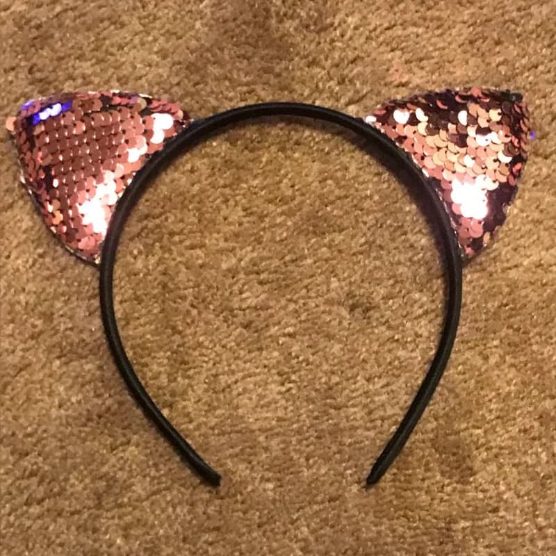 Head Band Halloween New Years Eve Costume Sequence Cat Ears Headband 10