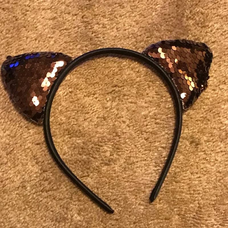 Head Band Halloween Pride Costume Sequence Cat Ears Headband 3