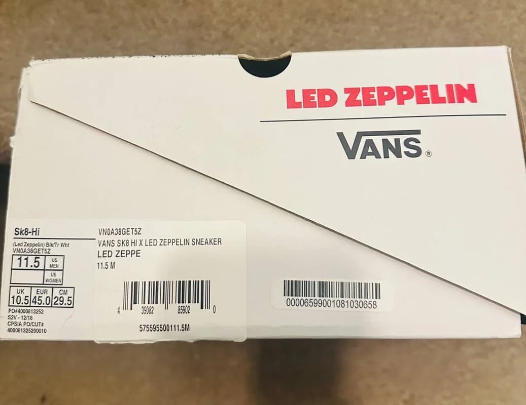Led Zeppelin Vans Hi-Top Shoes $75 OBO!! 3