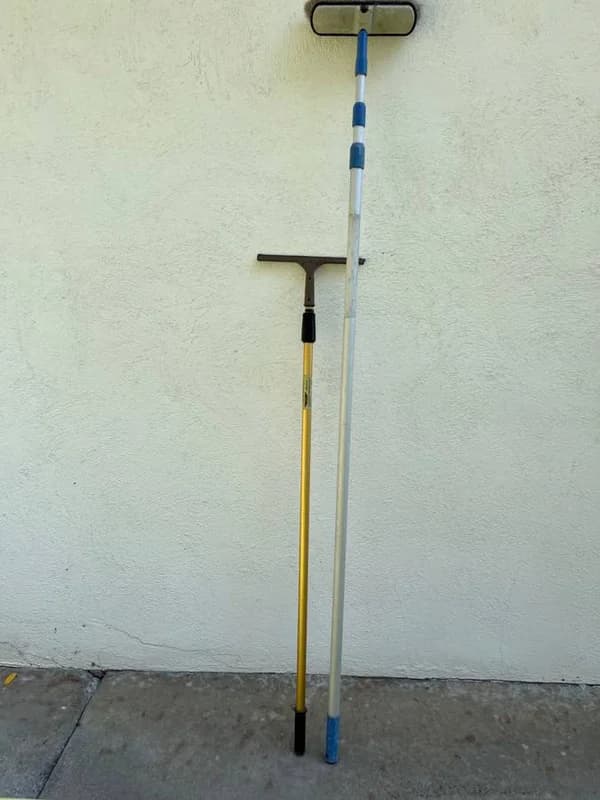 Window Washing Extension Poles (4) & Brushes